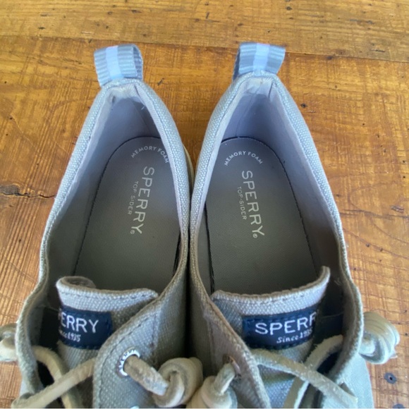 Sperry Crest Vibe Linen Sneaker Gray Women’s  7 Lightweight Breathable Coastal - Picture 15 of 15